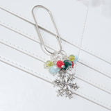 Cedar and Snow Planner Clip or Charm with Snowflake Charm