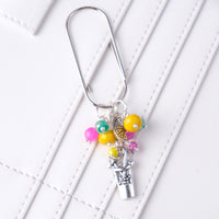 Lemonade Dangle Clip with Yellow Pink and Green Beads