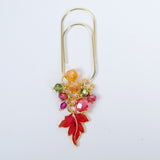 Autumn Whispers Planner Clip or Charm with Enamel Leaf