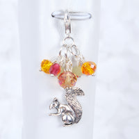 Autumn Whispers Planner Clip or Charm with Squirrel