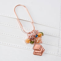 Home Sweet Home Planner Clip or Charm with Book in Silver or Rose Gold