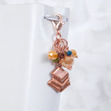 Home Sweet Home Planner Clip or Charm with Book in Silver or Rose Gold