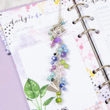 Camera and Paper Airplane Charm in Ring Bound Planner
