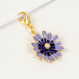 Purple Enamel Daisy flower charm