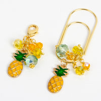Gold Pineapple Dangle Clip and Charm