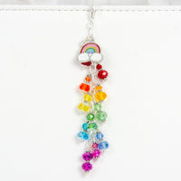 Rainbow Dangle Charm with Enamel Rainbow Charm and Crystal Rainbow Dangle