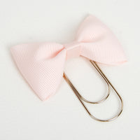 Blush Pink Bow Clip Bookmark in Rose Gold, Gold or Silver