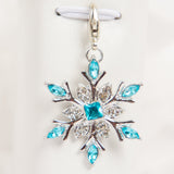 Blue Crystal Snowflake Charm or Stitch Marker