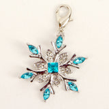 Blue Crystal Snowflake Planner charm