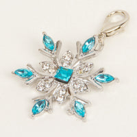 Blue and Silver Crystal Snowflake Charm
