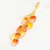 Fall Leaf Dangle Planner Charm with wire-wrapped leaf beads