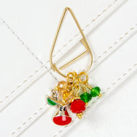 Teardrop Paperclip with Reindeer and Bead Dangle