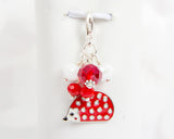 Red Enamel Hedgehog Dangle Charm