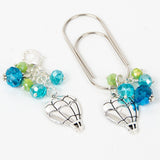 Hot Air Balloon Dangle Clip and Charm with Blue and Green Beads