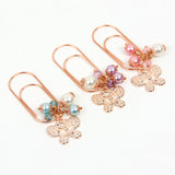 Rose Gold Butterfly Planner Dangle Clip Bookmarks