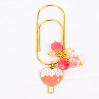 Popsicle Heart Dangle Clip for Planner or Bookmark