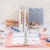 Blush and Navy Cocoa Daisy Kit with Rose Gold Planner Charms