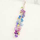 Wisteria Lane Planner Charm -  with tiny beaded lemons and purple, blue and periwinkle crystals
