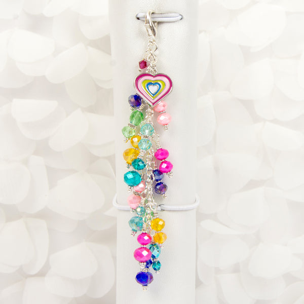 Better Together Rainbow Heart Dangle Planner Charm - West Coast Planners