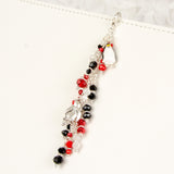 Penguin Dangle Planner Charm with Red, White and Black Crystal Dangle