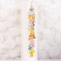 Daisy Fields Dangle Planner Charm with Yellow, Blue, Green, Peach and Purple Crystals