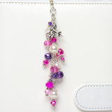 Fairy Charm with Pink, Purple and Pearl Dangle