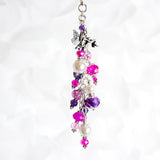 Fairy Dangle Planner Charm with Pink and Purple Crystals