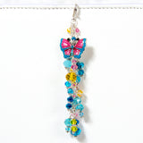Enamel Butterfly Charm Pink and Blue