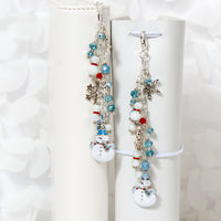 Snowman and Snowflake Dangle Planner charms