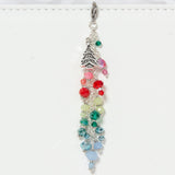 Christmas Tree Planner Charm with Crystal Dangle in Pink, Red, Green and Blue