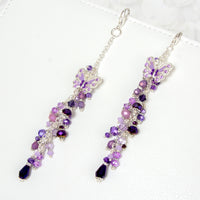 Purple Planner Charms with Crystal Dangle