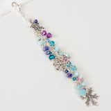 Winter Planner Charm with Crystal Dangle in Blues, Pinks and Purples