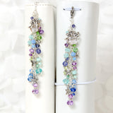 Watering Can Bouquet Planner Charm with Purple, Aqua and Green Crystal Dangle
