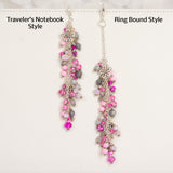 Pink and Gray Planner Dangle Charms Ring Bound and TN Style Comparison
