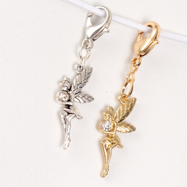 Pixie Traveler's Notebook Charm with Rhinestone Accent in Gold or Silver