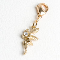 Gold Fairy Charm with Rhinestone