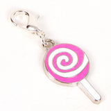Pink Enamel Lollipop Charm or Pin