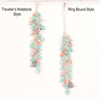 Sewing Machine and Notions Dangle Planner Charm ring bound and travelers notebook