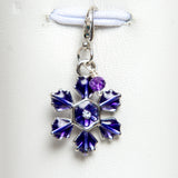 Enamel Snowflake Charms with Crystal Accent - Choose from Red, Yellow, Blue or Purple