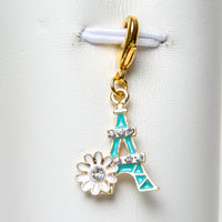 Blue Enamel Eiffel Tower Charm