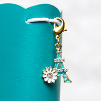 Blue Enamel Eiffel Tower Charm