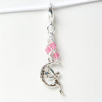 Silver Fairy, Moon and Star Charm Dangle