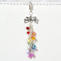 Petite Bow Planner Charm with Rainbow Dangle