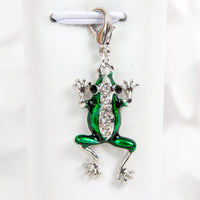 Enamel frog stitch marker or planner charm