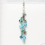 Mermaid Dangle Planner Charm with Blue and Green Crystals